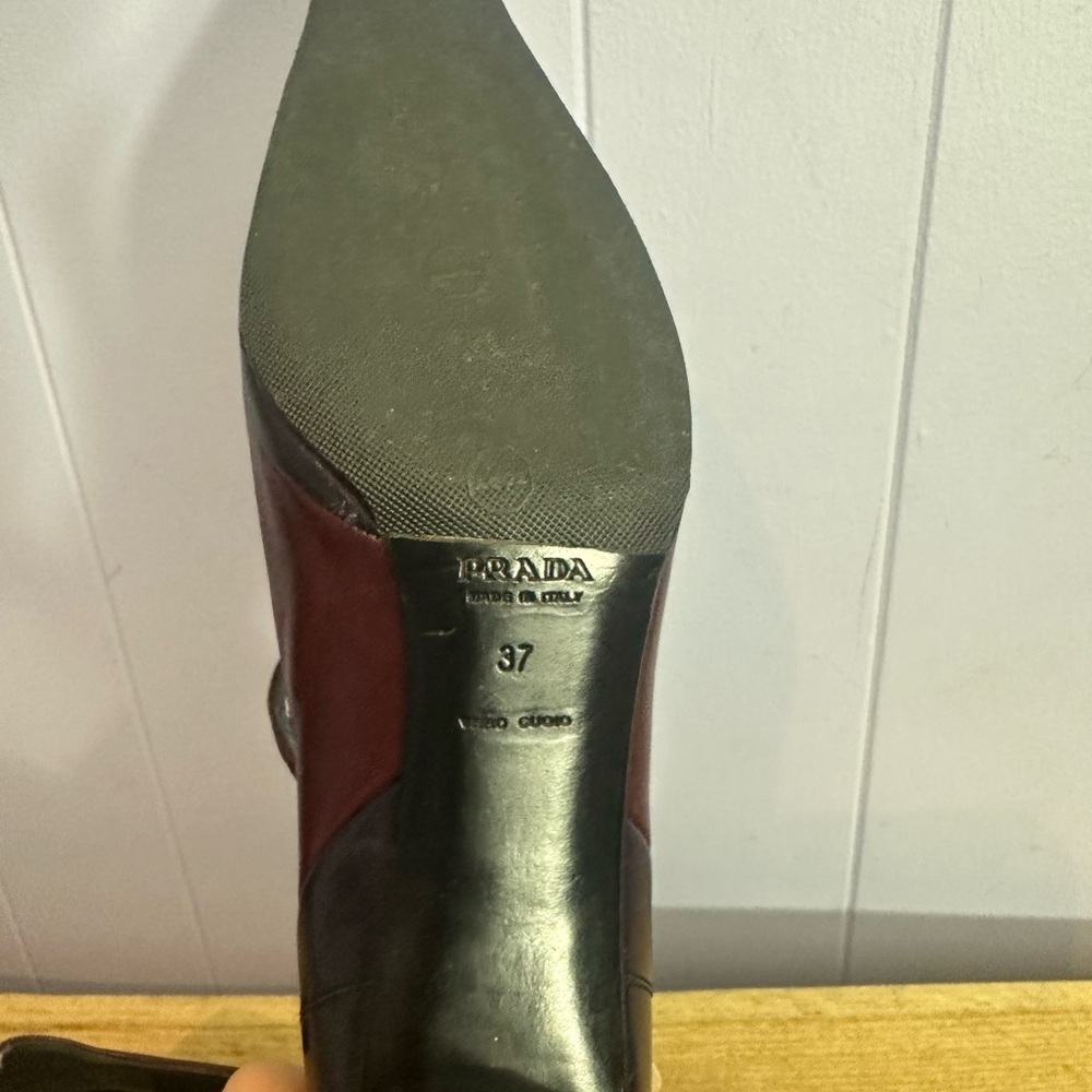 Prada Burgundy Mary Jane Heels - Picture 7 of 11